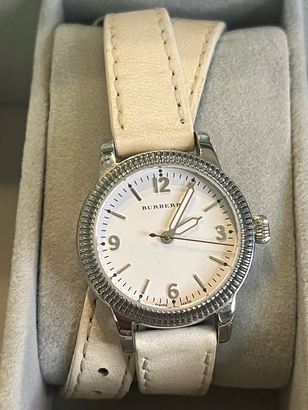 Burberry Utilitarian Double Wrap Leather Watch BU7846